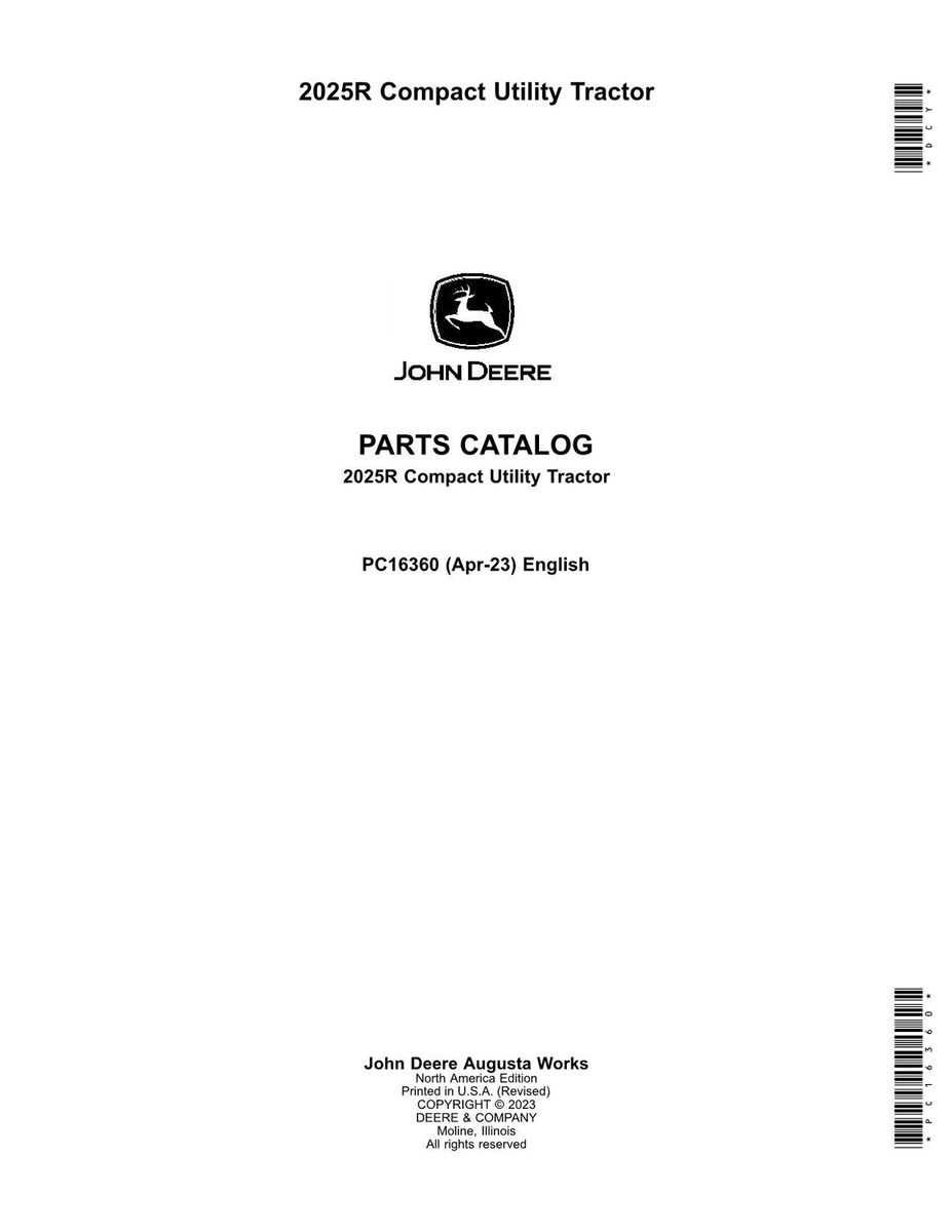 john deere 2025r parts diagram