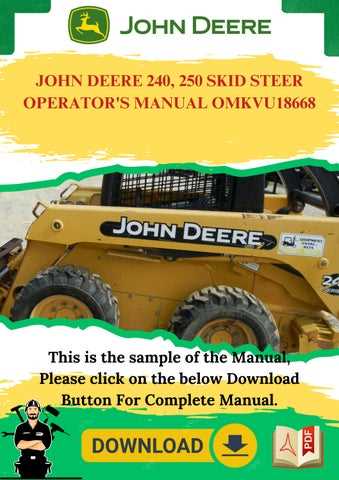 john deere 240 skid steer parts diagram