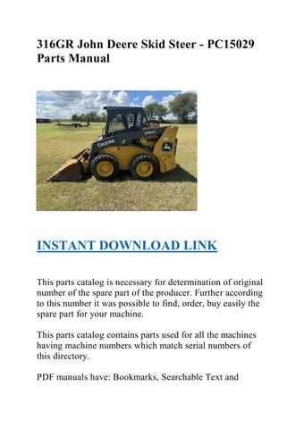 john deere 325g parts diagram