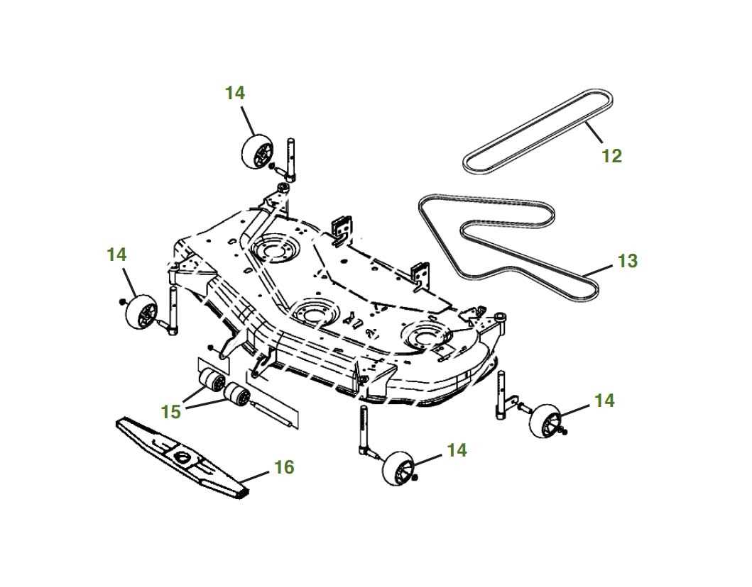 john deere 345 48 mower deck parts diagram