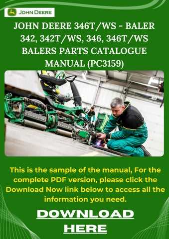 john deere 346 baler parts diagram