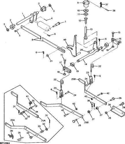 john deere 425 parts diagram