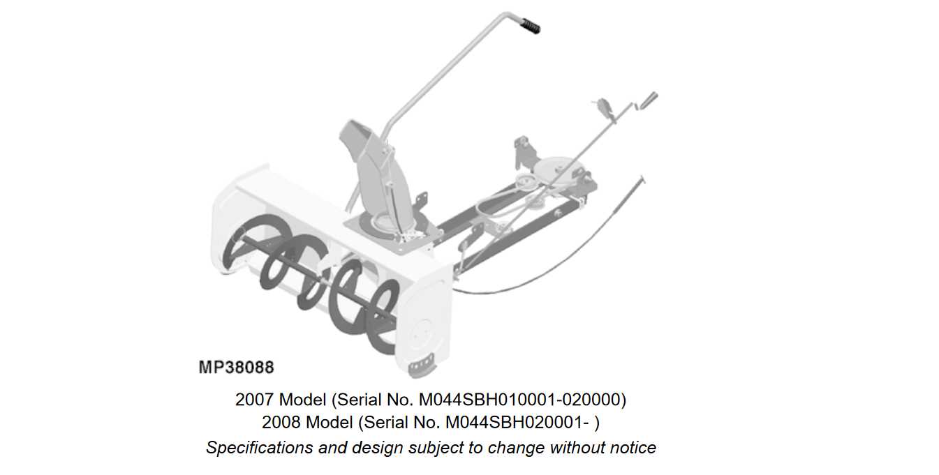 john deere 44 inch snowblower parts diagram