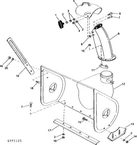 john deere 47 inch snowblower parts diagram