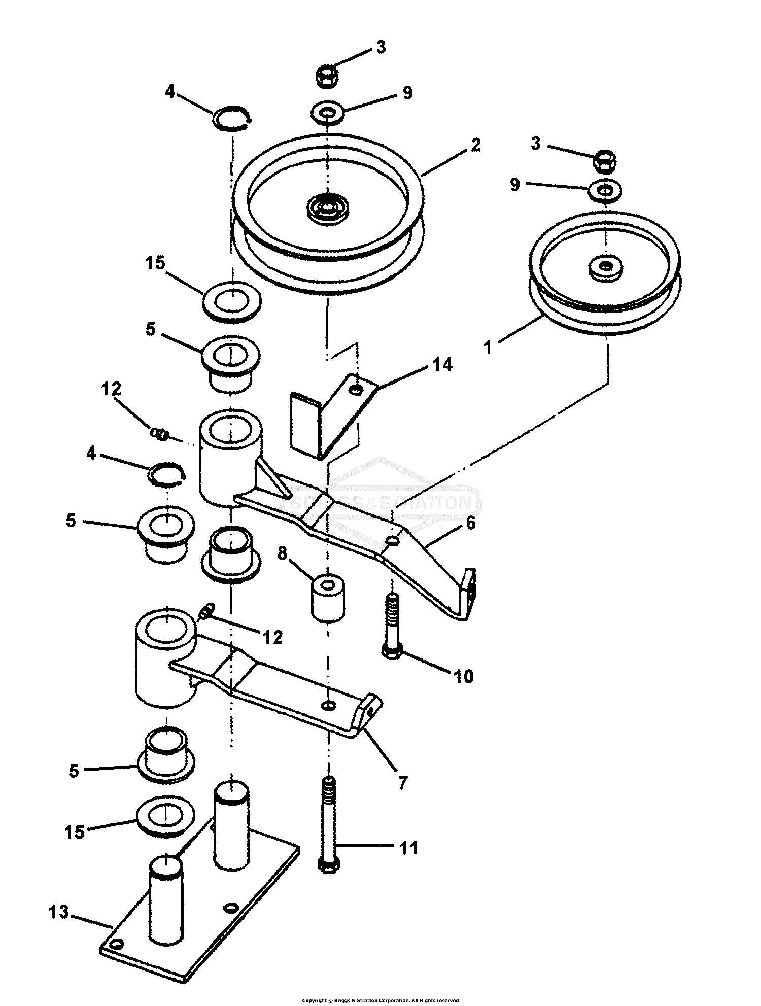 john deere 48c mower deck parts diagram