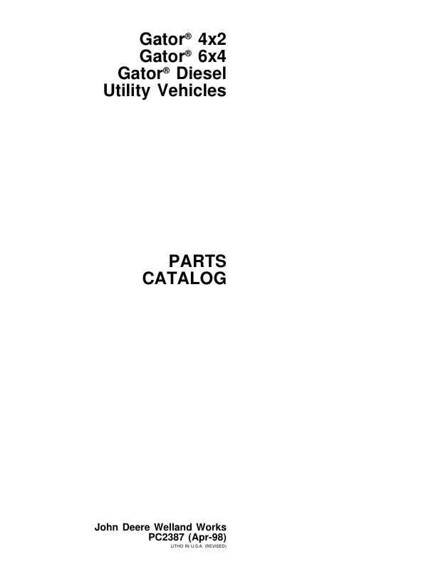 john deere gator 6x4 parts diagram