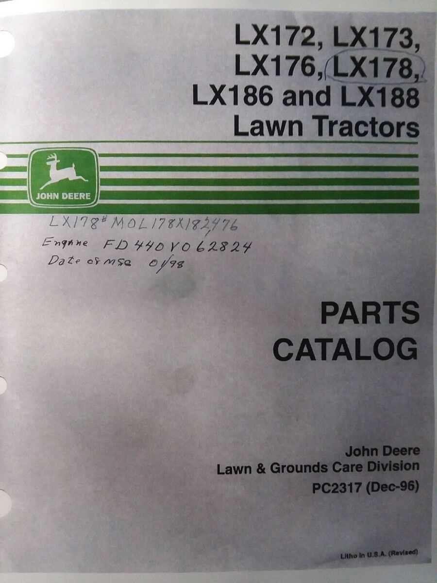 john deere lx172 parts diagram