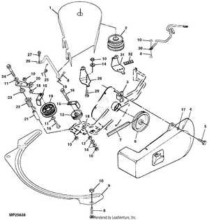 john deere lx277 48c mower deck parts diagram