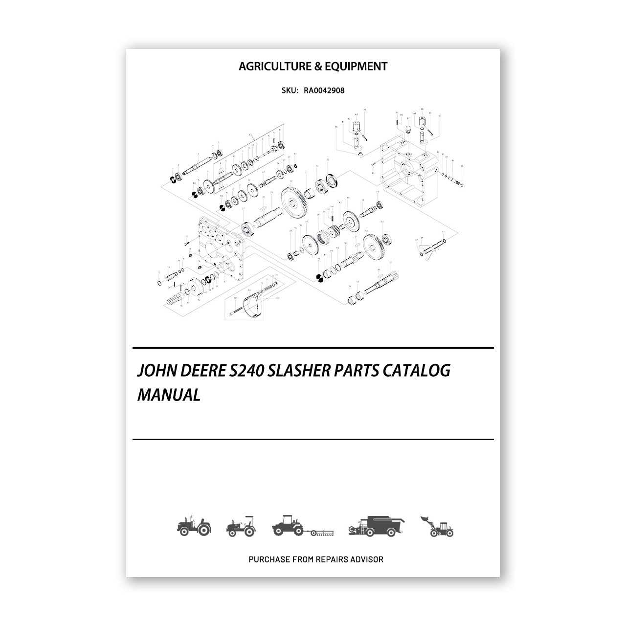 john deere s240 parts diagram