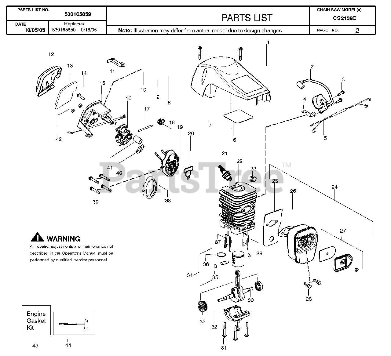 jonsered chainsaw parts diagram