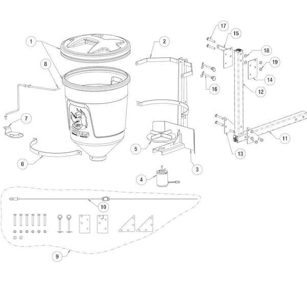 buyers salt spreader parts diagram