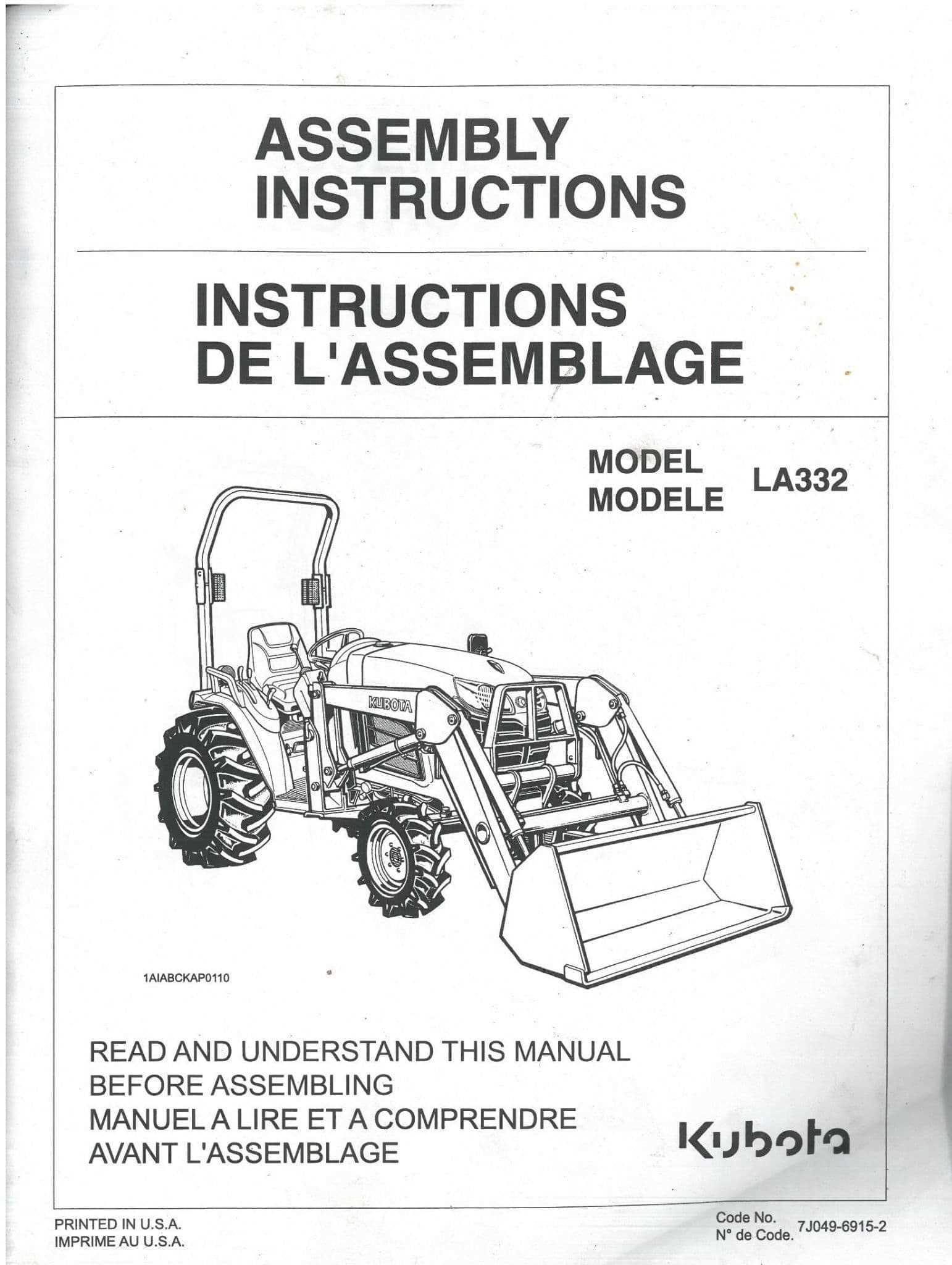 front end loader parts diagram