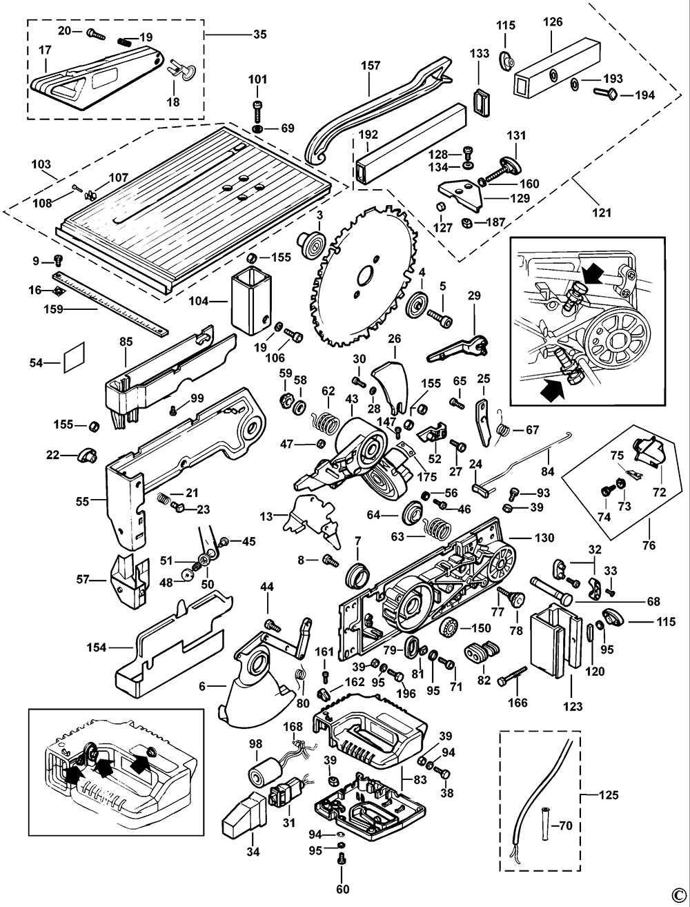 dewalt circular saw parts diagram