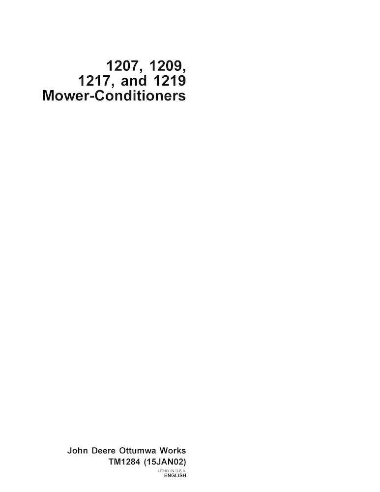 john deere 1219 parts diagram