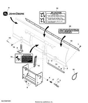 john deere snow plow parts diagram