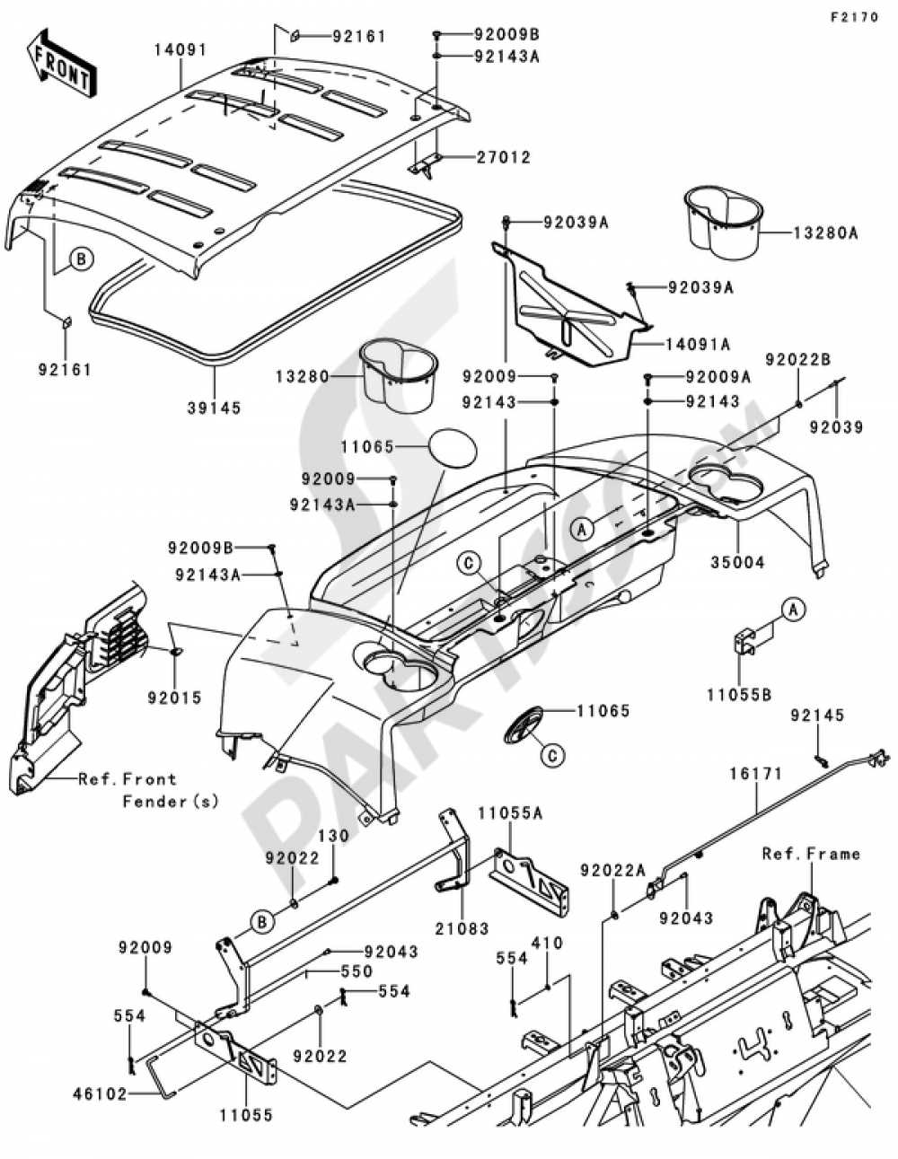 kawasaki mule 4010 parts diagram