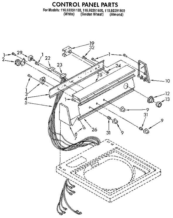 kenmore 110 parts diagram