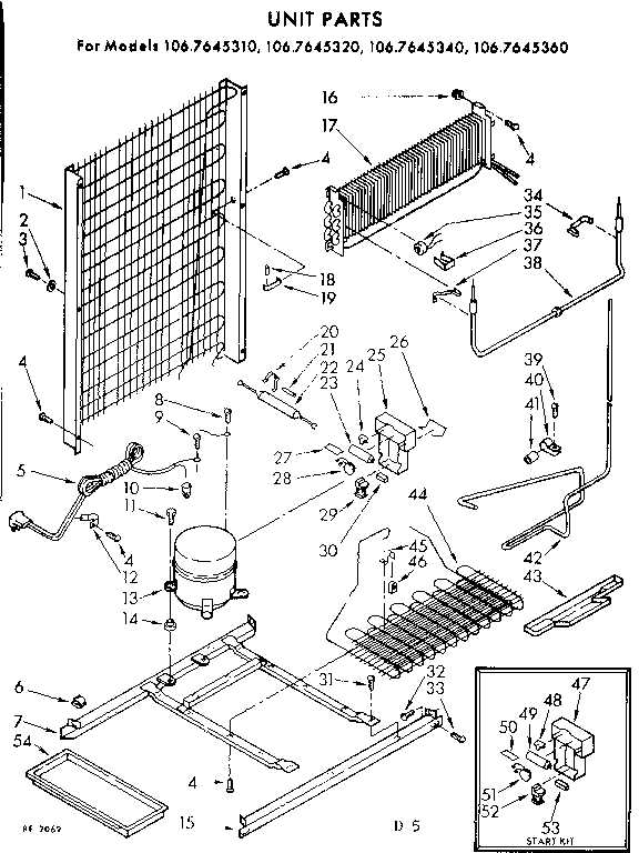 kenmore coldspot 106 parts diagram