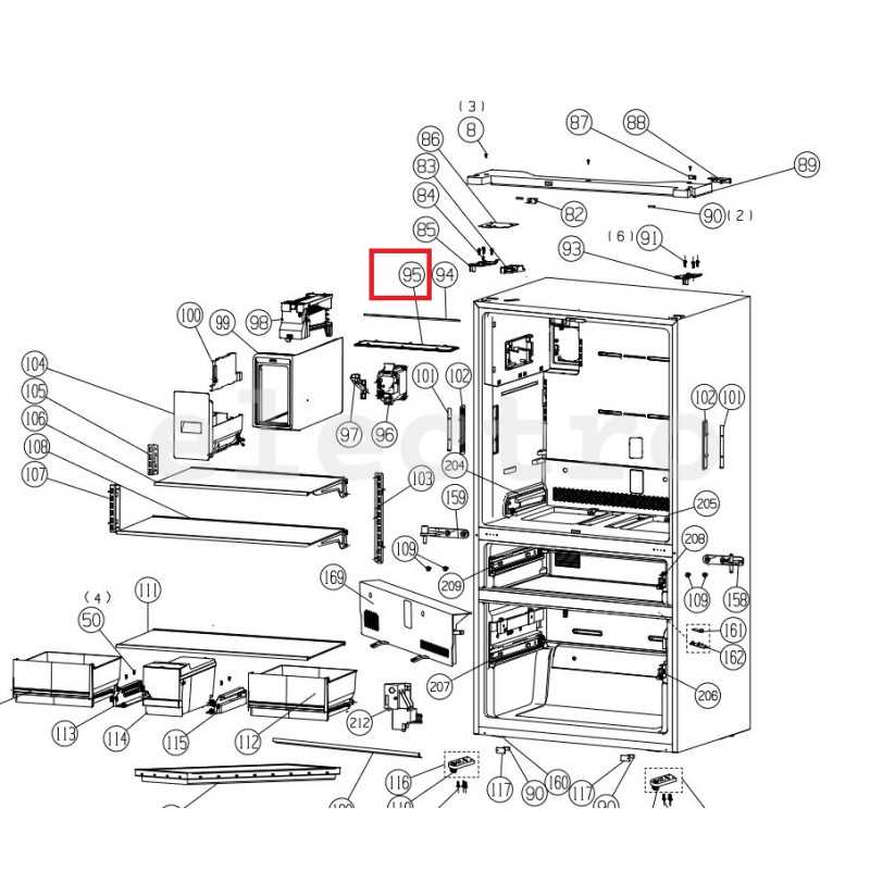 kenmore coldspot 106 parts diagram