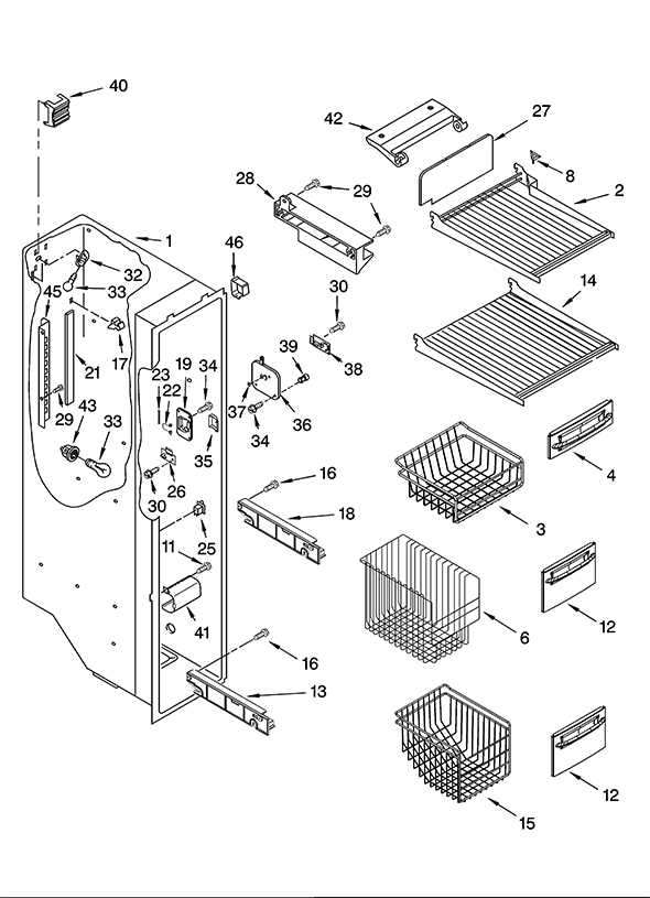 kenmore elite refrigerator parts diagram