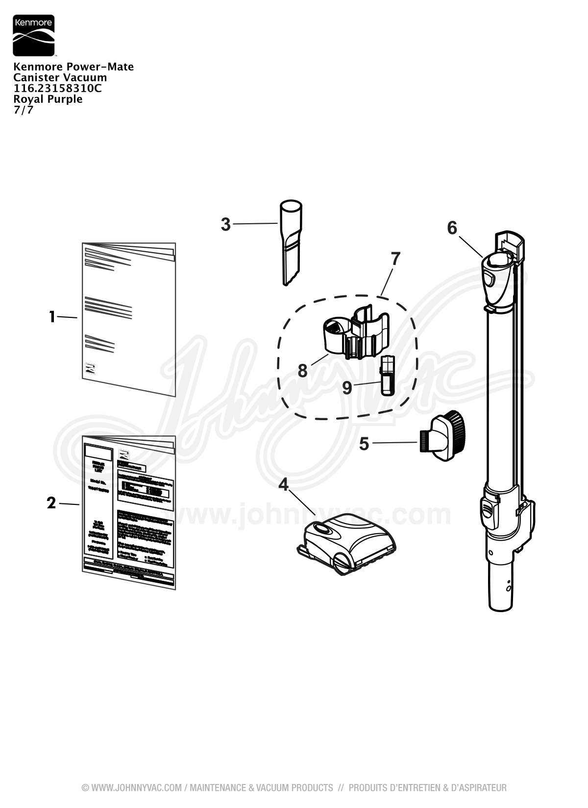 kenmore intuition vacuum parts diagram