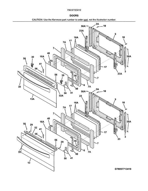 kenmore oven model 790 parts diagram