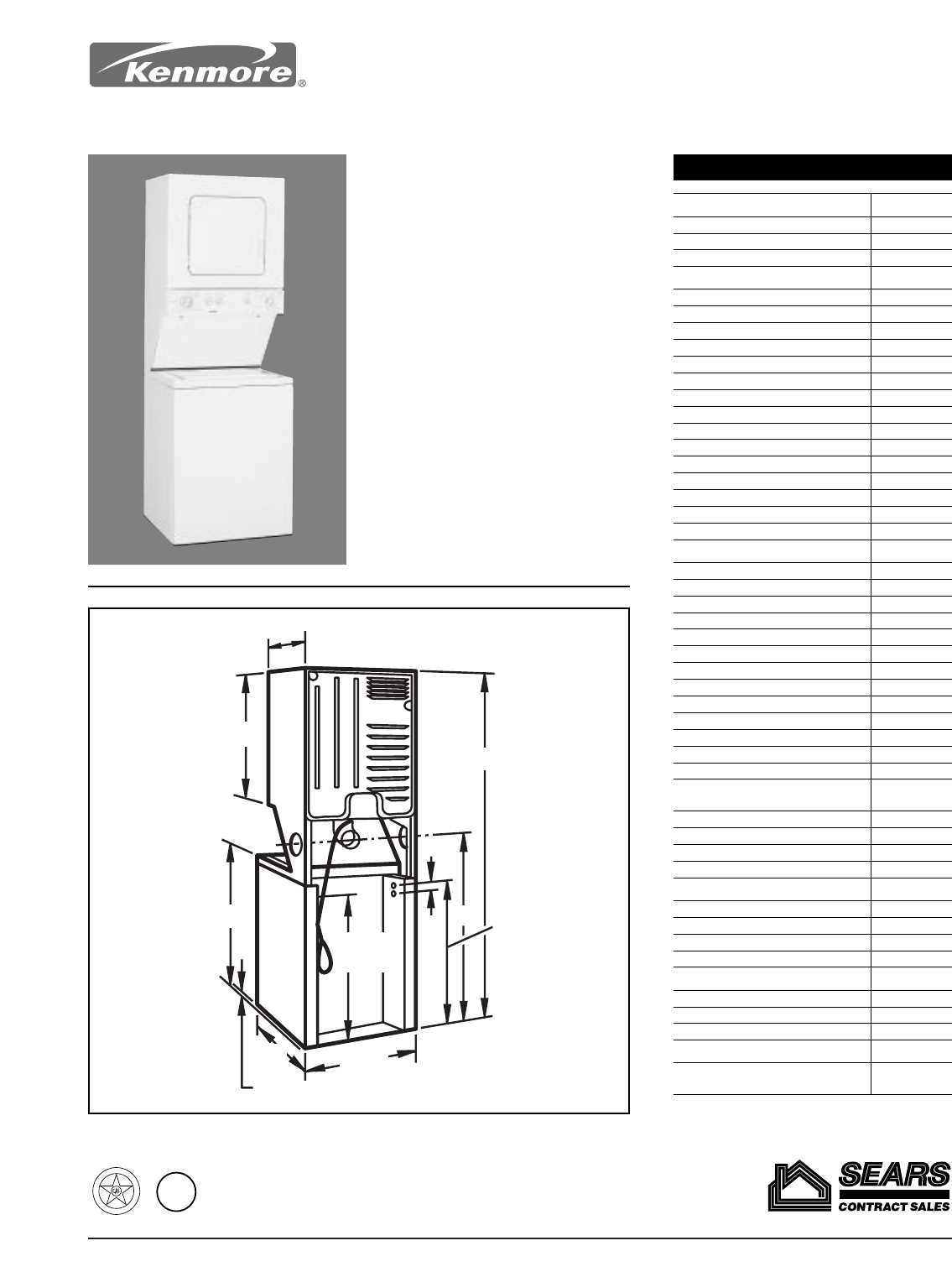 kenmore stackable washer dryer parts diagram