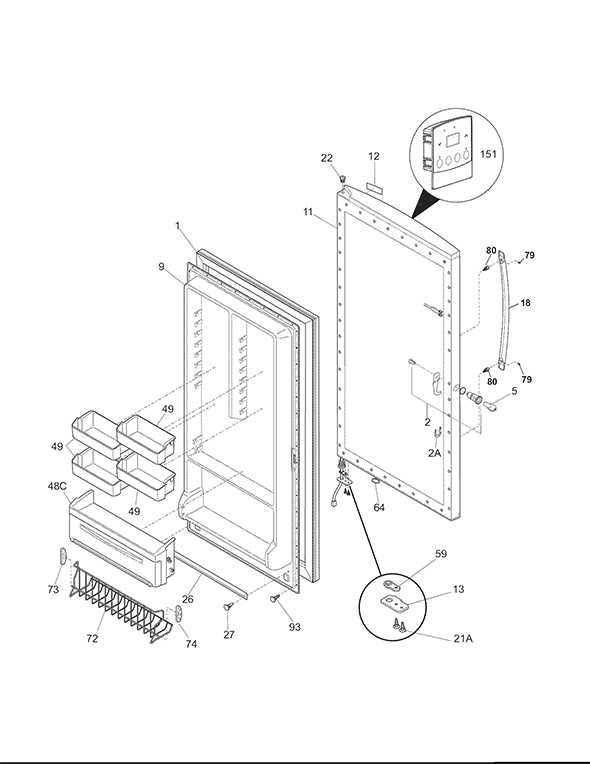 kenmore upright freezer parts diagram