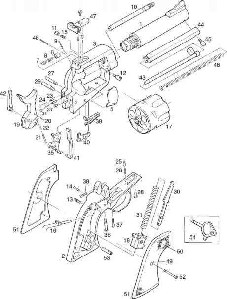 single action revolver parts diagram