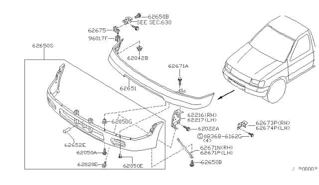 2000 nissan frontier parts diagram