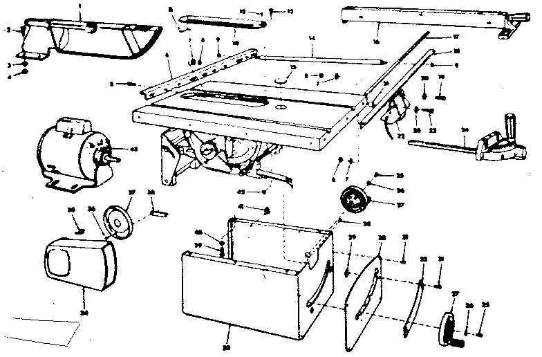 ryobi 10 table saw parts diagram