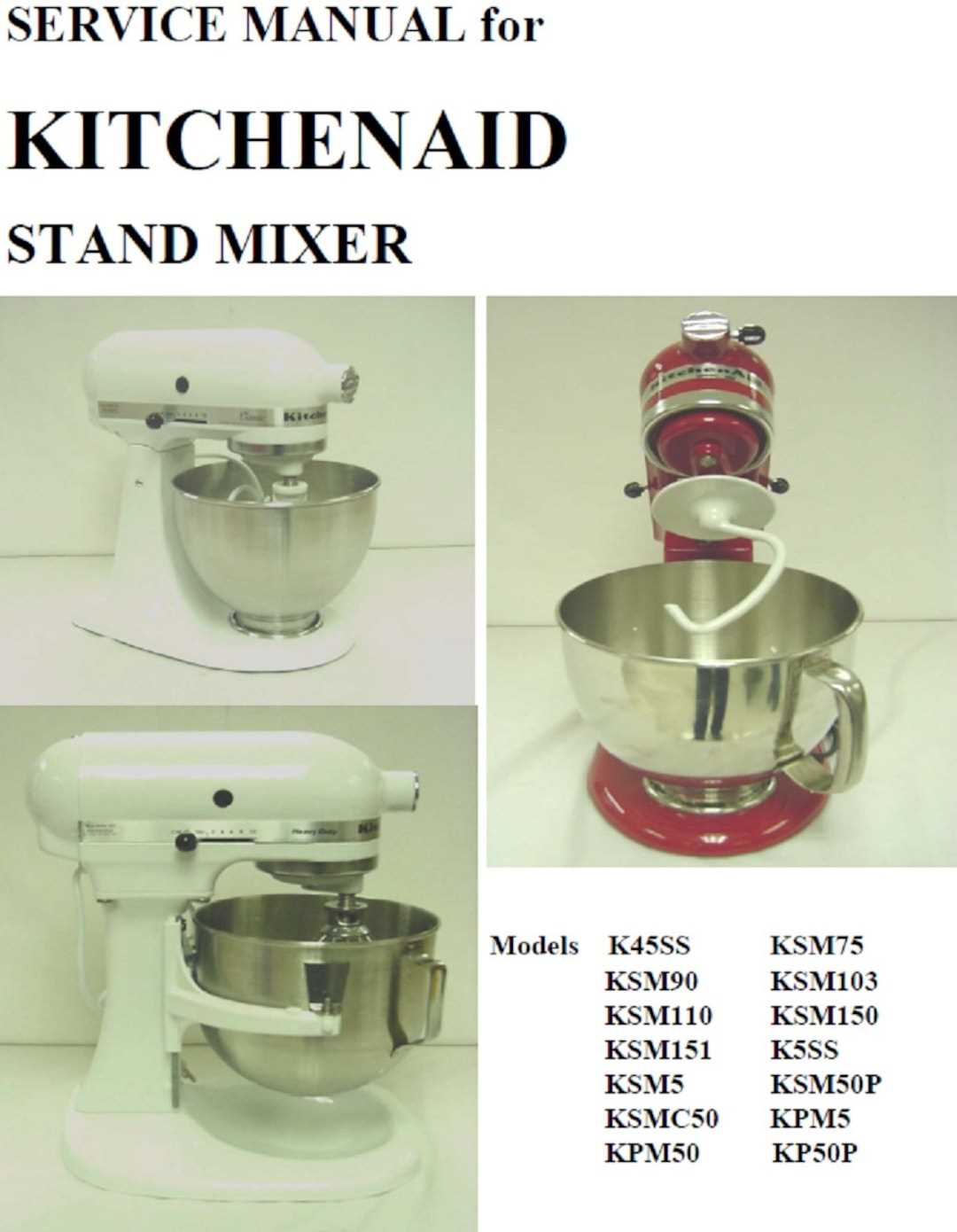 kitchenaid k45ss parts diagram