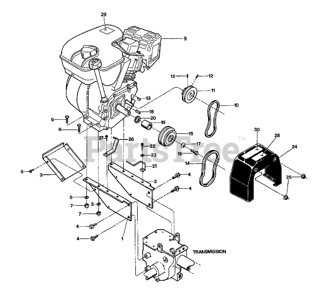 troy bilt horse tiller parts diagram