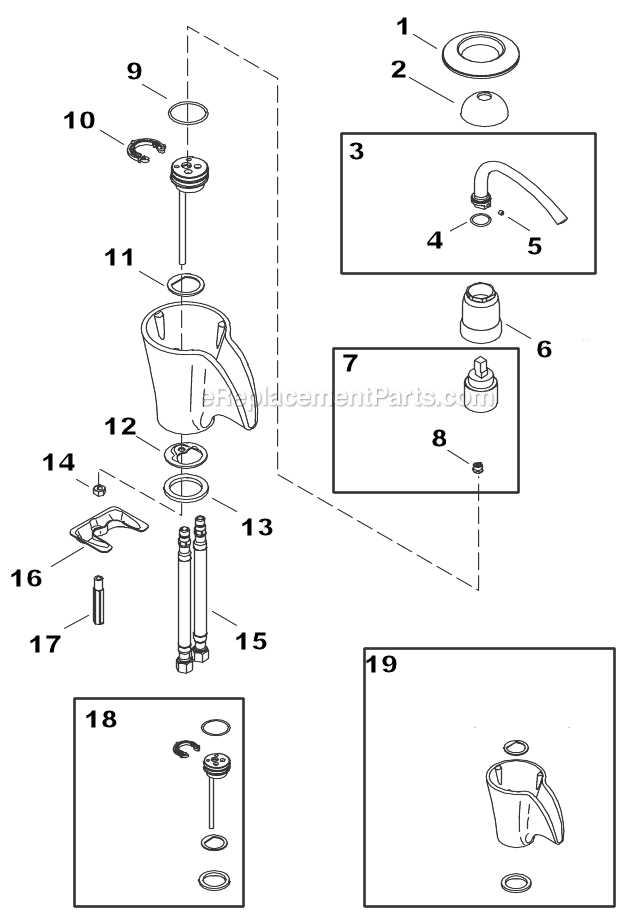 kohler bathroom faucet parts diagram