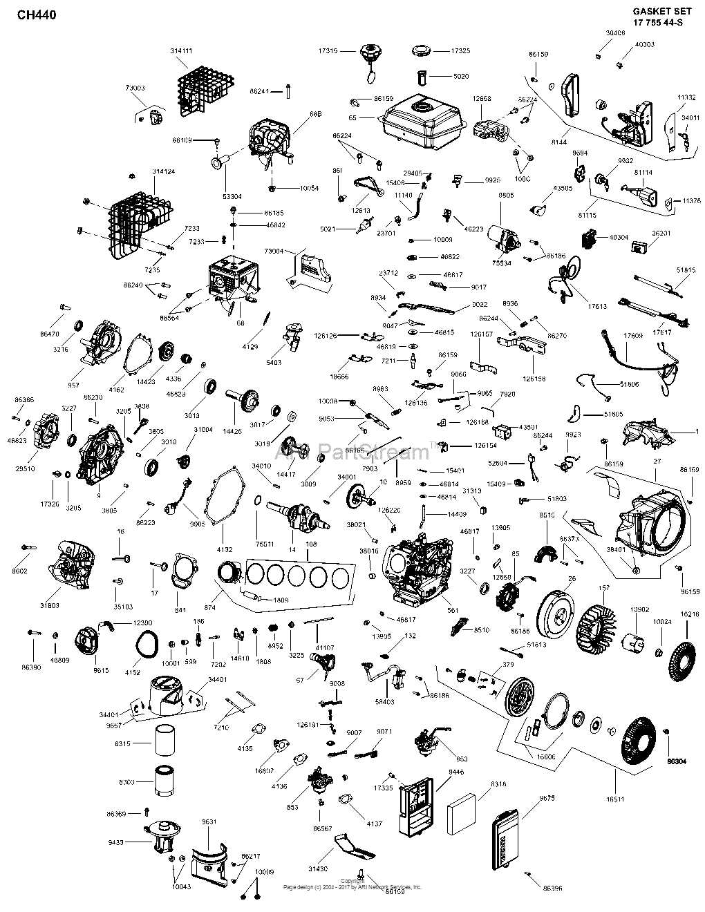 kohler ch440 parts diagram