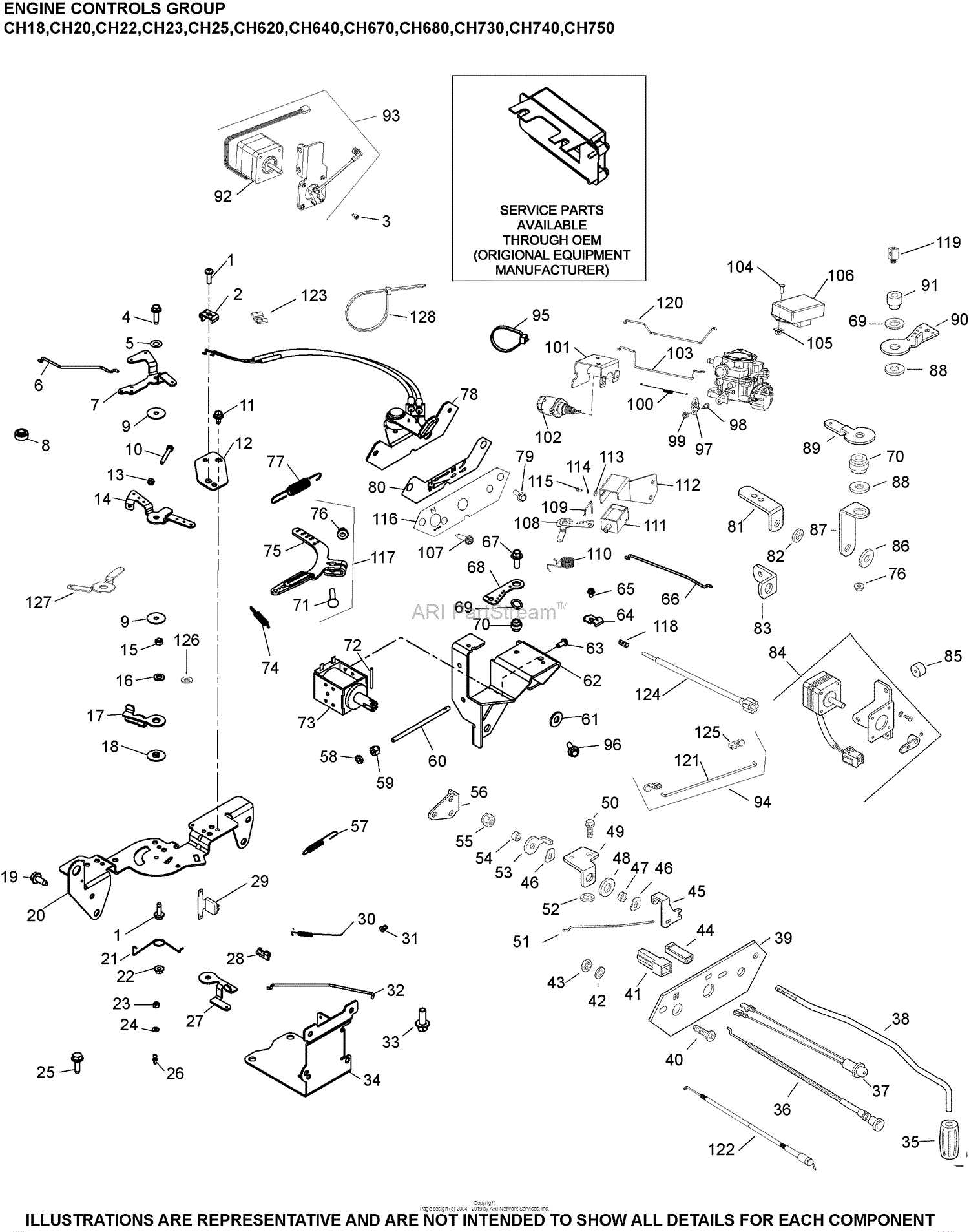 kohler motor parts diagram