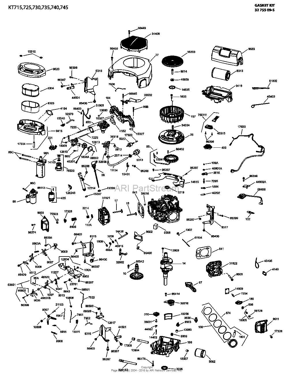 kohler motor parts diagram