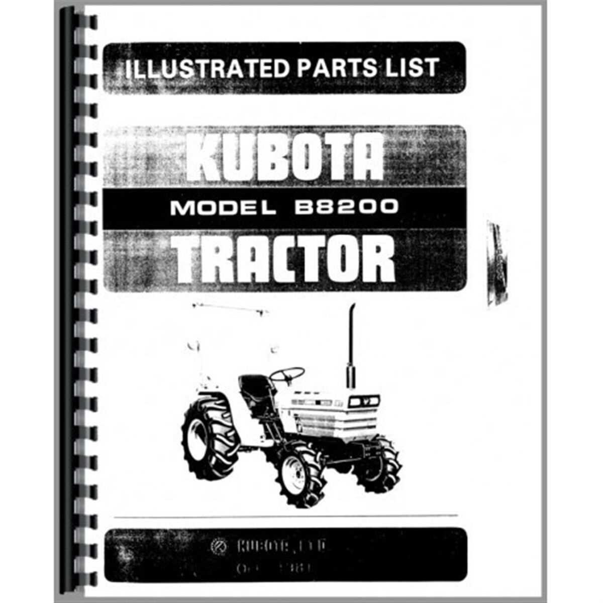 kubota b8200 parts diagram