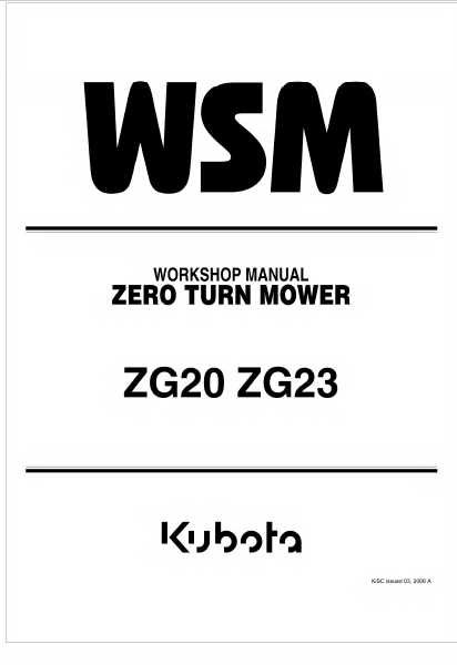 kubota zg23 parts diagram