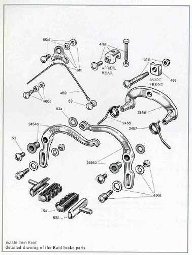 bike brake parts diagram