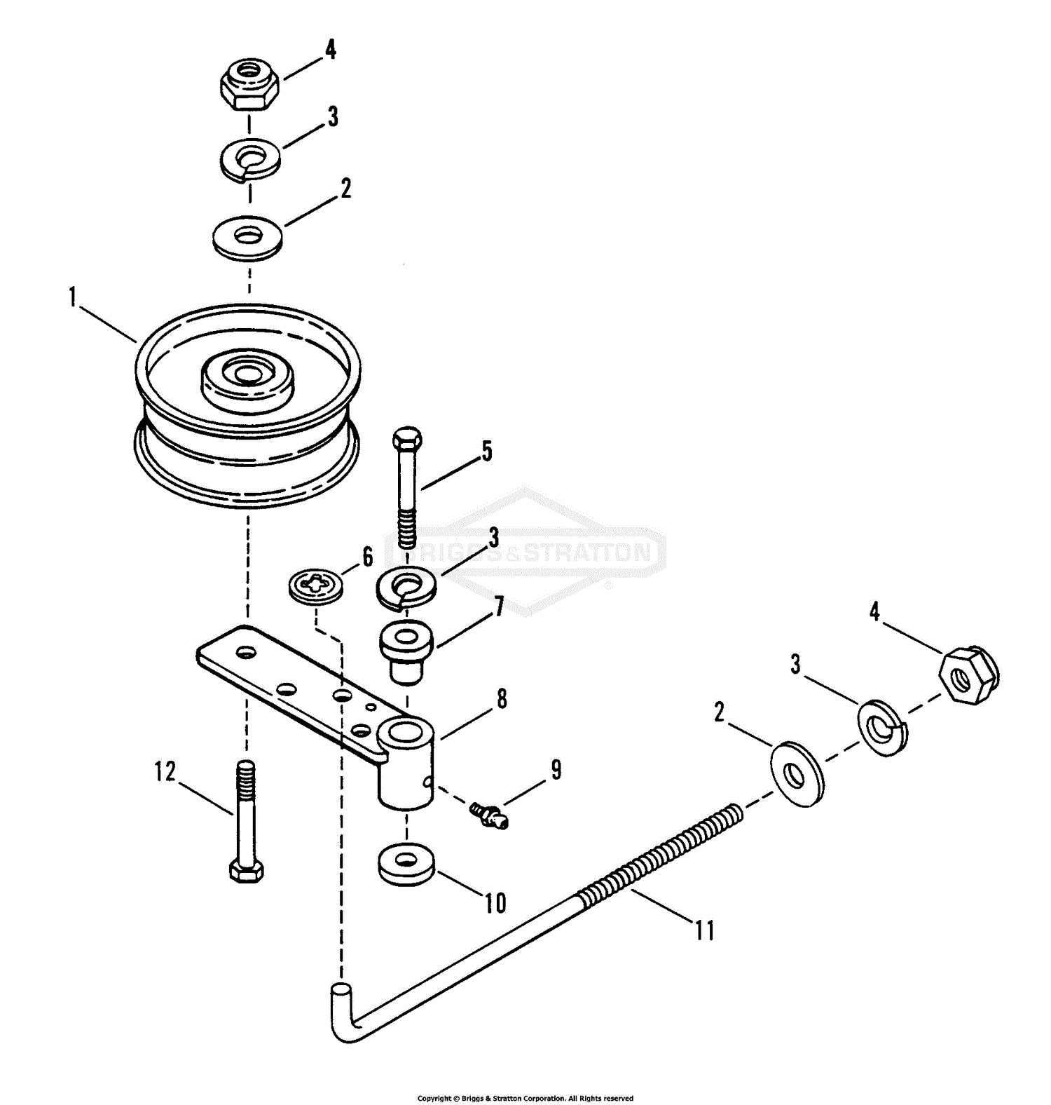 john deere 345 48 mower deck parts diagram