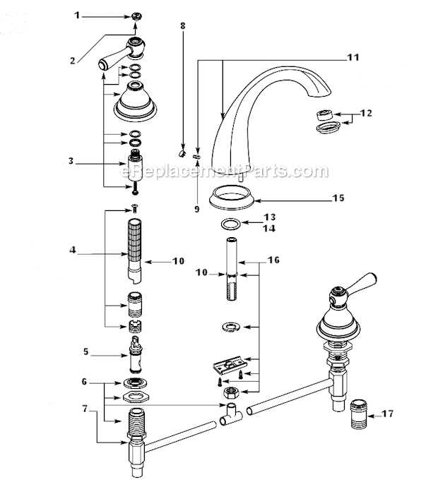 moen monticello roman tub faucet parts diagram