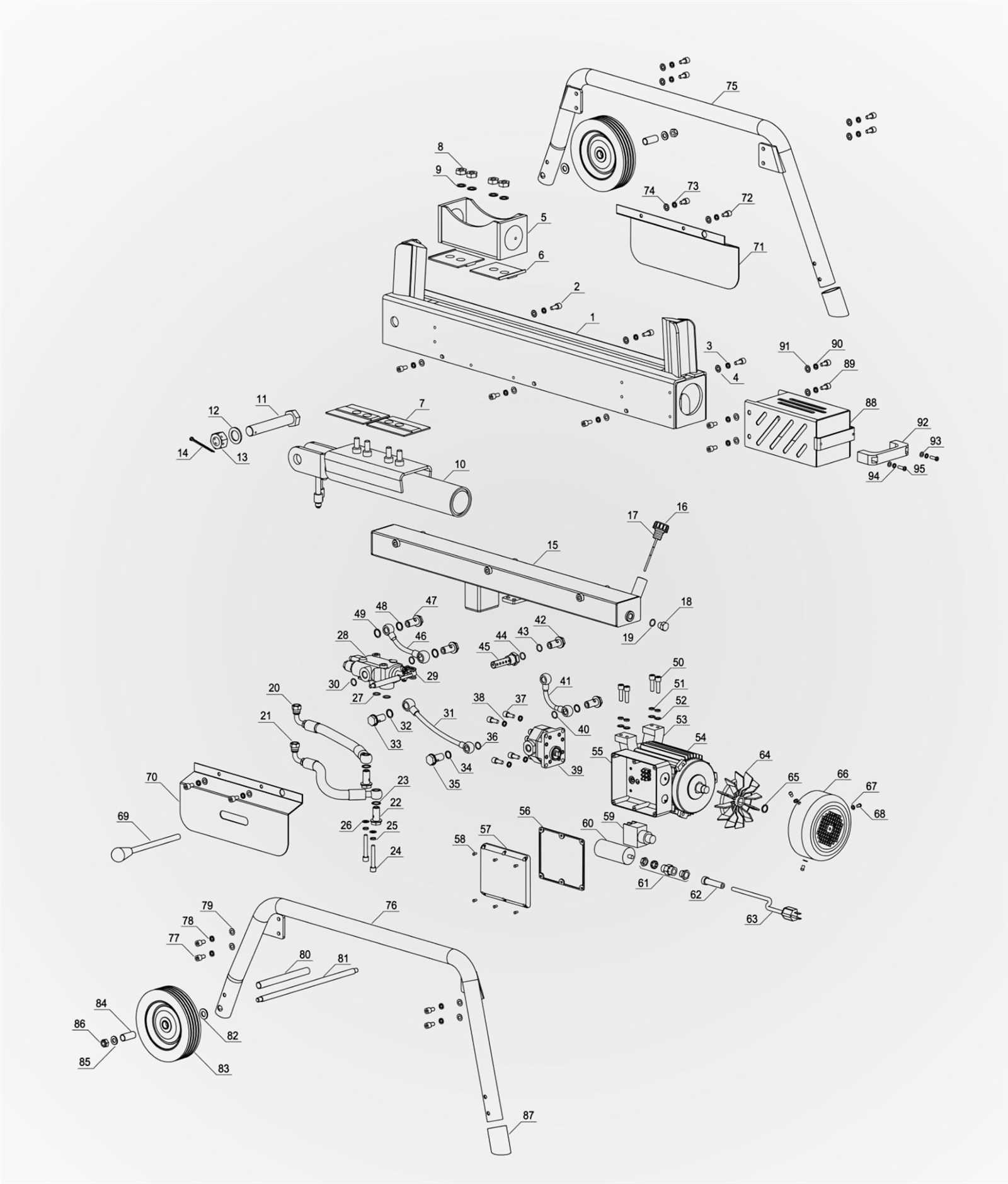 wood splitter parts diagram