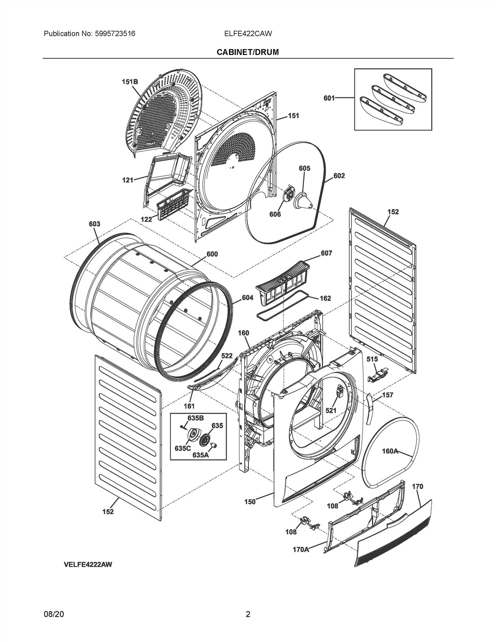 parts of a dryer diagram