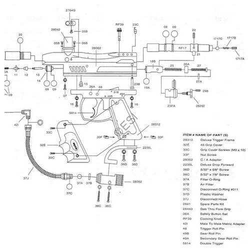 paintball gun parts diagram