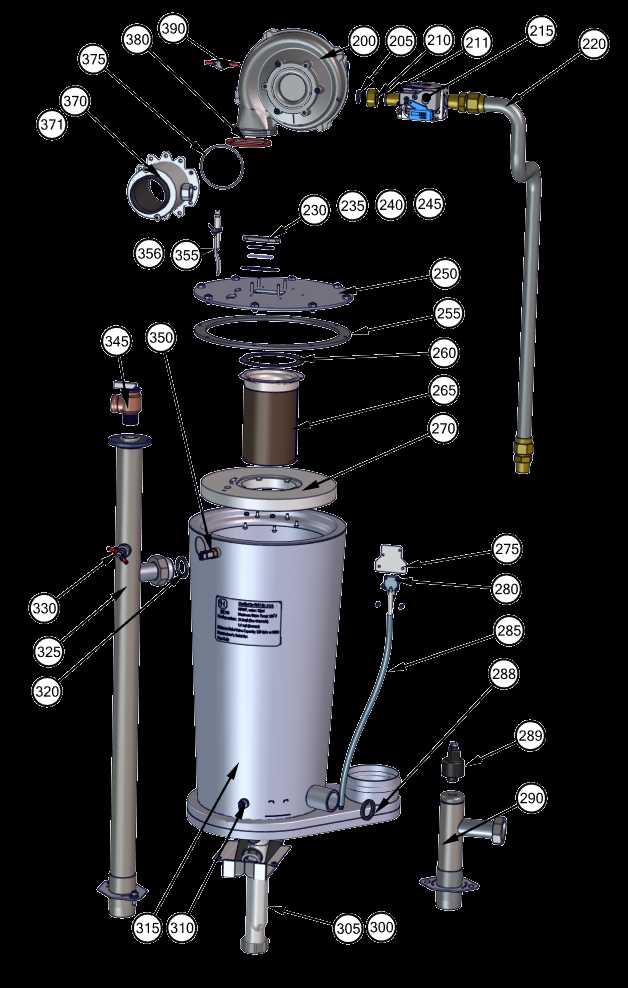 gas boiler parts diagram