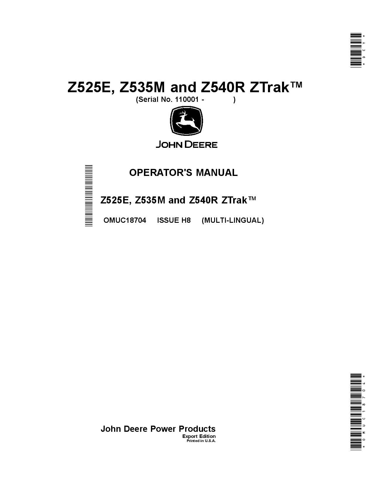 john deere z525e parts diagram