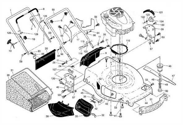 craftsman 30 inch riding mower parts diagram