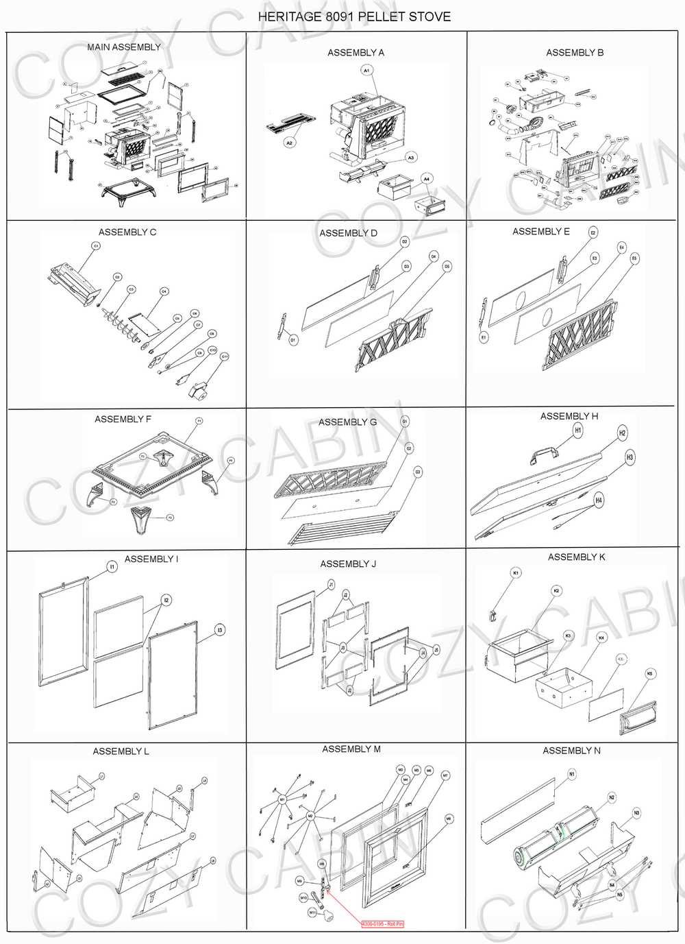 pellet stove parts diagram