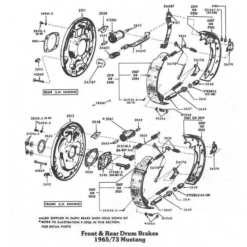 drum brake parts diagram